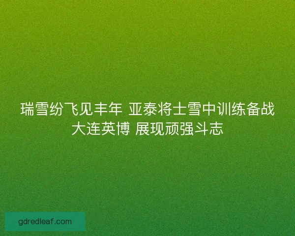 瑞雪纷飞见丰年 亚泰将士雪中训练备战大连英博 展现顽强斗志