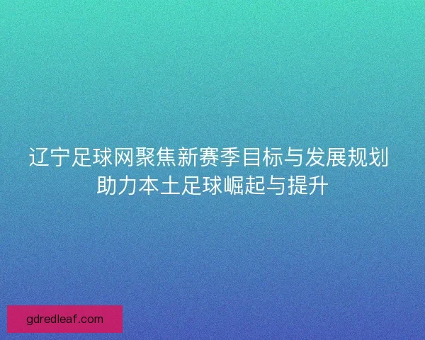 辽宁足球网聚焦新赛季目标与发展规划 助力本土足球崛起与提升